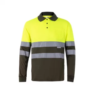 POLO ML NEGRO AMARILLO
