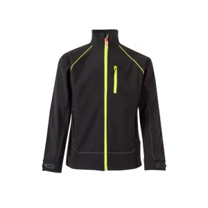 CHAQUETA SOFT SHELL NEGRAAMARILLA