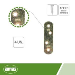 Pack de 4 Placas de Refuerzo de Acero Bicromatado Mod.2
