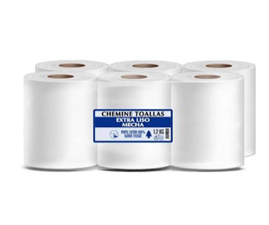 PAPEL ROLLO MECHA CELULOSA BASIC GOFRADO